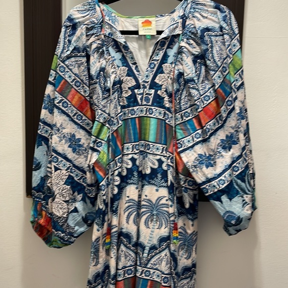 Farm Rio Blue Palms Midi dress - Picture 5 of 5